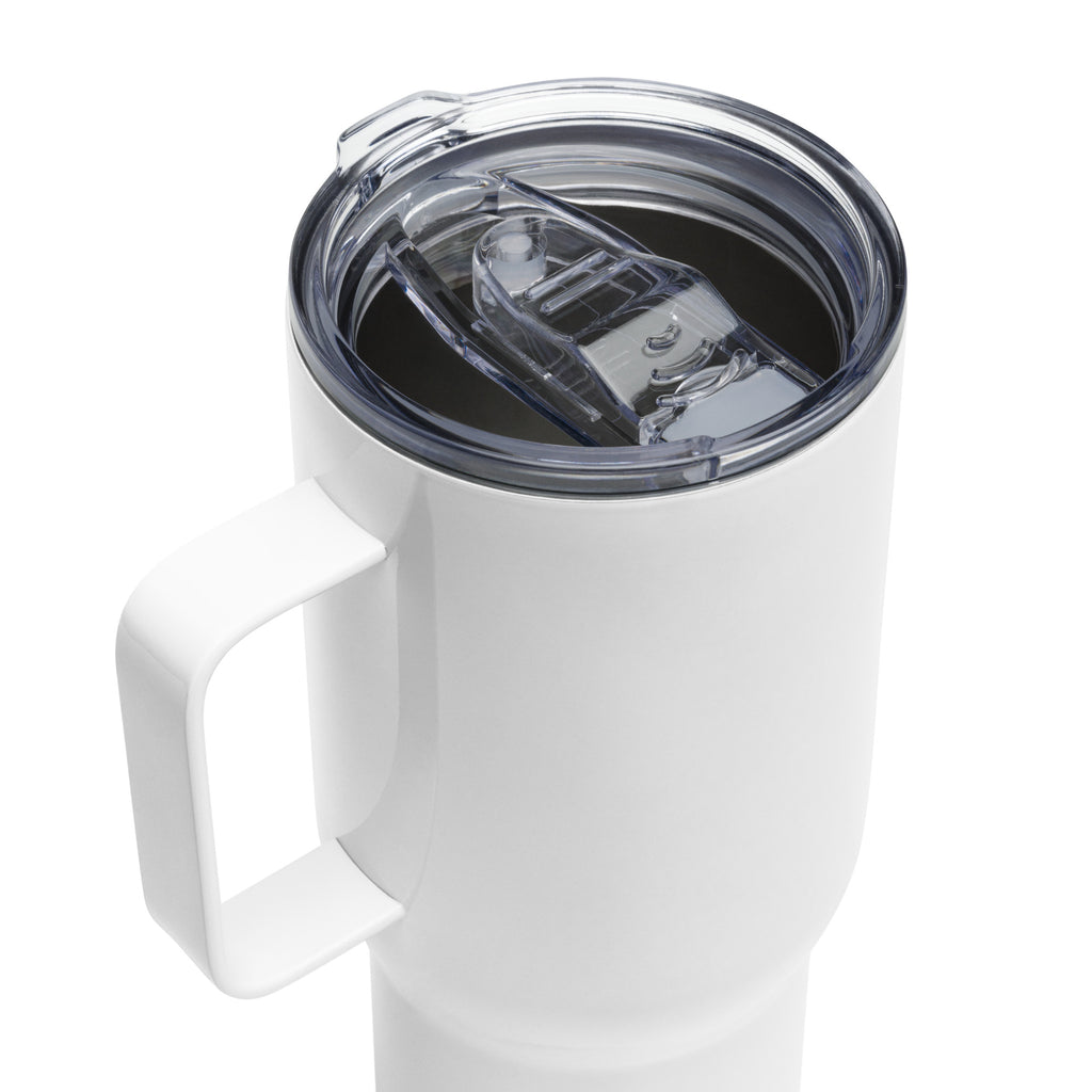 LUV NOT WAR - Travel mug with a handle