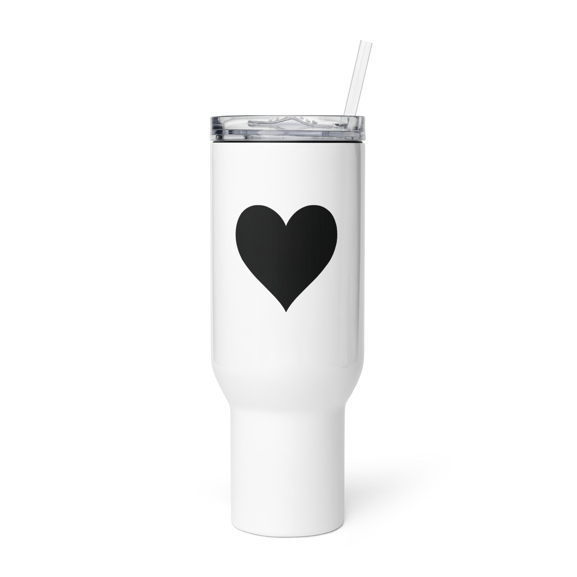 Black Heart – Travel Mug with Handle