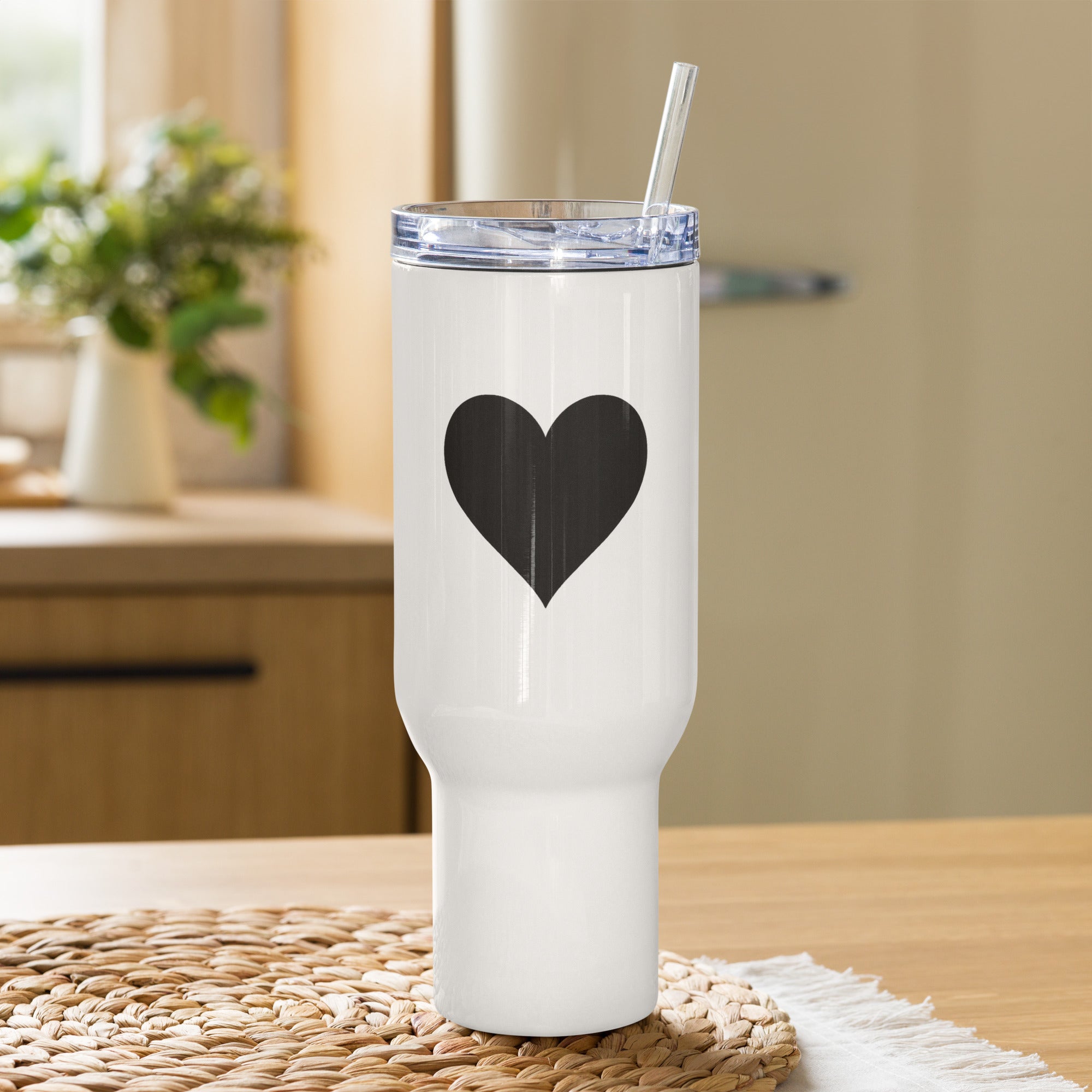 Black Heart – Travel Mug with Handle
