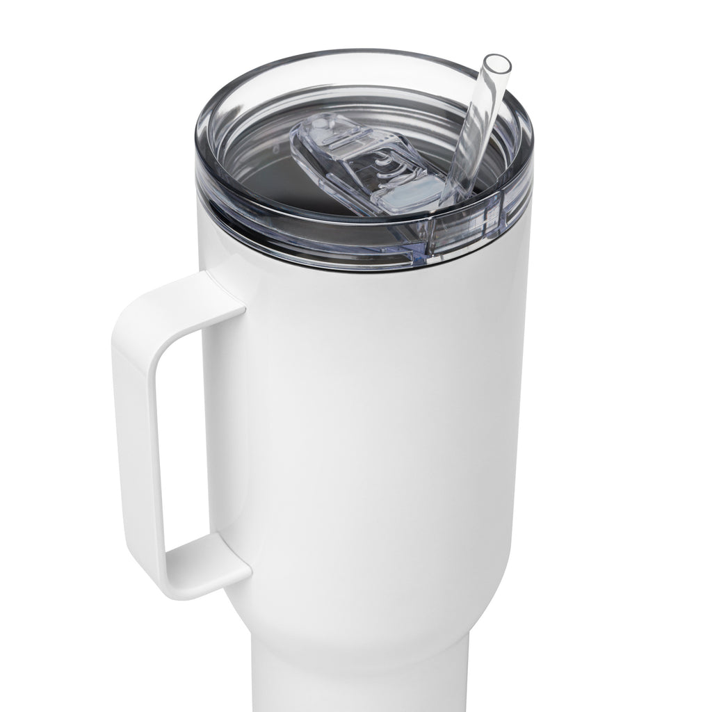 LUV NOT WAR - Travel mug with a handle
